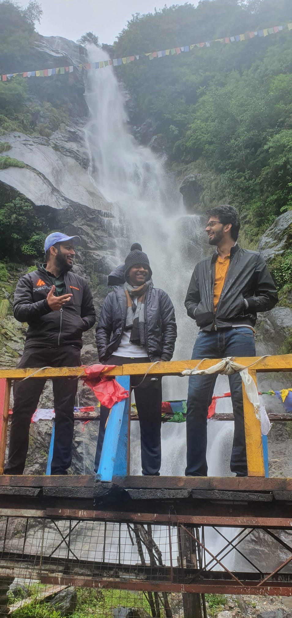 By a Himalayan waterfall